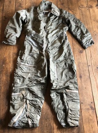Cwu - 1/p 1960 Usaf Us Air Force Flight Coveralls Size Large - Long Flight Suit