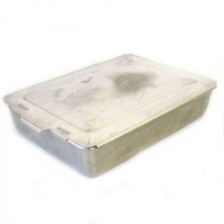Vintage Mirro Aluminum Sliding Lid Cake Pan 13 X 9 X 2 - 5/8 Slide On Slider 5488m