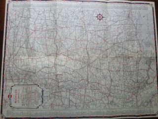 1940 Mississippi road map Pan - Am oil gas 3
