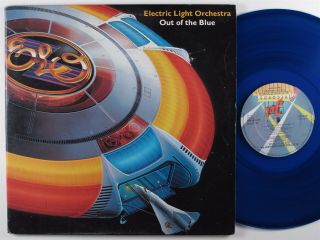 Electric Light Orchestra Out Of The Blue Jet 2xlp Vg,  Uk Blue Vinyl W/ Poster