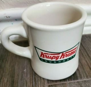 Krispy Kreme Donuts Vintage Vtg Heavy Thick Restaurant Ware Coffee Mug Cup Logo