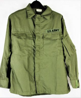Vintage Us Army Vietnam Era Flying Shirt Mens Olive Small Short Flame Resistant