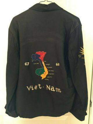 1967 - 68 Vietnam War Embroidered Tour Jacket Tiger Dragons Saigon Danang Us Army