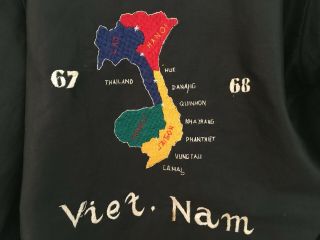 1967 - 68 VIETNAM WAR Embroidered Tour Jacket Tiger Dragons Saigon Danang US Army 2