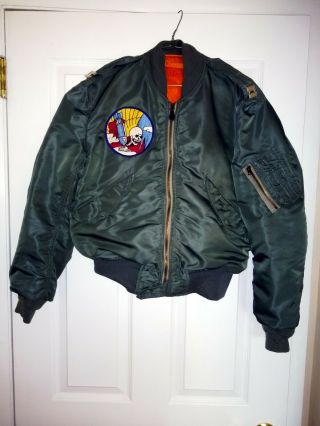 Usaf L - 2b Flight Jacket With Patch And Sterling Captain 