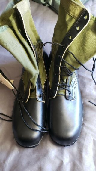 Vintage Vietnam Era Jungle Boots Size 11 N With Tags Made In 1968