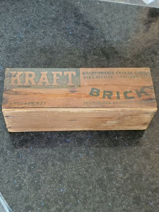 Vintage 5lb.  Wood Kraft - Phenix Brick Cheese Box