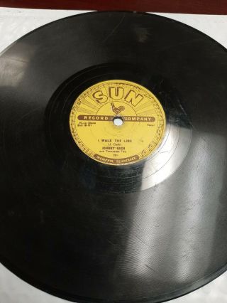 78 Rpm Sun Records Johnny Cash I Walk The Line/got Rhythm Vg