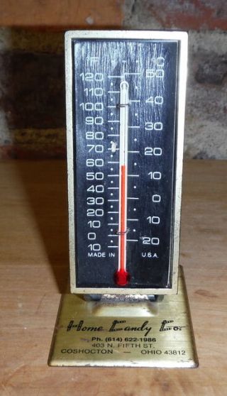 Vintage Thermometer Coshocton OH Home Candy Co Advertising OHIO Desk Wall 3