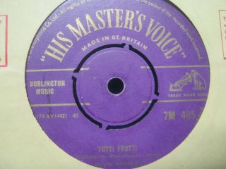 RECORD 7” SINGLE ELVIS PRESLEY BLUE SUEDE SHOES Purple His Masters Voice 668 3