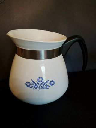 Vintage Corning Ware Blue Cornflower Drip O Lator P - 118 - 8 Cup Coffee Tea Pot 2