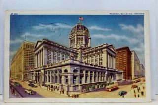 Illinois Il Chicago Federal Building Postcard Old Vintage Card View Standard Pc