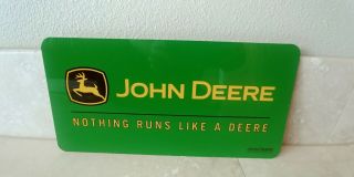 John Deere Metal Sign " Nothing Runs Like A Deere " 12 " ×6 "