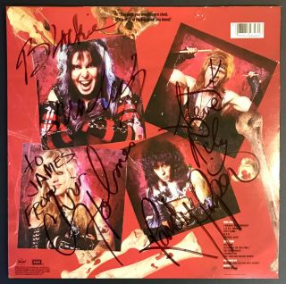 W.  A.  S.  P.  Self - Titled Autographed Lp Signed By All In 