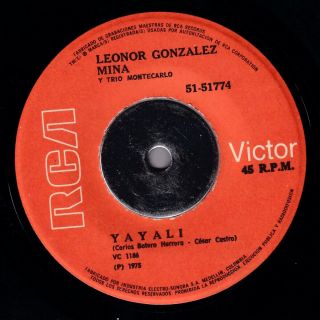 LEONOR GONZALEZ MINA yayali / ritmo FEMALE AFRO CUMBIA EXOTICA «listen here 2