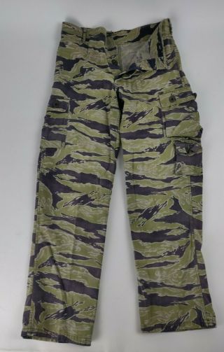 Vietnam Arvn South Vietnamese Tiger Stripe Lls Camo Trousers Cargo Pants 28 X 28