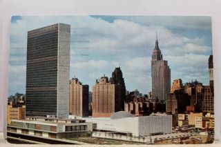 York Ny Nyc United Nations Aerial Postcard Old Vintage Card View Standard Pc