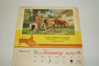 Massey Harris 1949 Calendar,  Waterloo,  Iowa