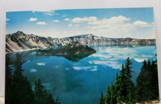 Oregon Or Crater Lake Wizard Island Postcard Old Vintage Card View Standard Post