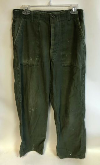 Vintage Vietnam Era Military Army Issued Trousers Pants Og107 Type 1 34x29