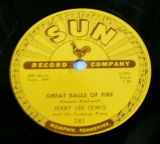 Rockabilly 78 - Jerry Lee Lewis Great Balls Of Fire 1957 Sun 281