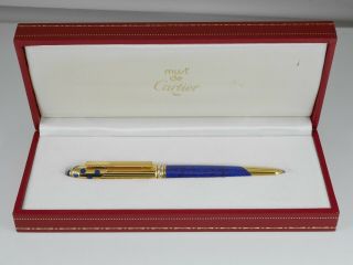 Cartier Panthere Marble Blue Lacquer Fountain Pen F