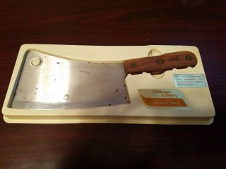 Nos Vtg 7 " Blade X 1 Lb.  Weight Chicago Cutlery Pc - 1 Cleaver Knife Usa