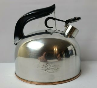 Vintage Paul Revere Ware Copper Bottom Whistling Tea Kettle 2qt - Cu16a China