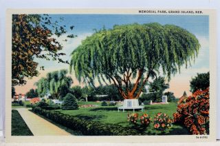 Nebraska Ne Grand Island Memorial Park Postcard Old Vintage Card View Standard