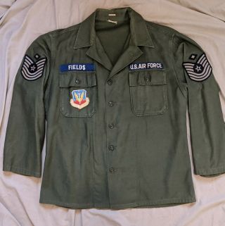 Us Air Force Military Field Shirt Tactical Air Command Patch Vietnam Vietnam Era