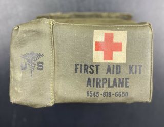Vietnam Era Us Army Air Force First Aid Kit Air Plane/helicopter 6545 - 919 - 6650