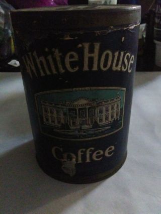 White House Coffee Tin