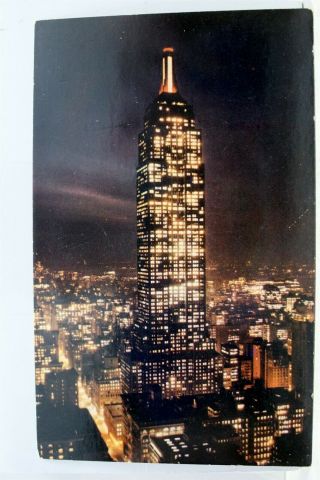 York Ny Nyc Empire State Building Fifth Avenue Postcard Old Vintage Card Pc