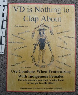 Humorous Vietnam War Anti - Vd Poster,  Locally Produced By Provost Marshal