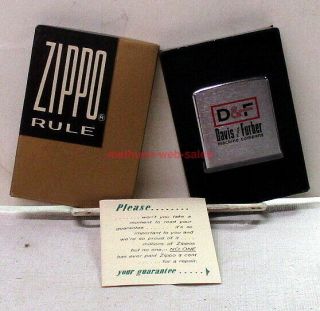 Zippo Rule Advertising Davis And Furber Machine Company No.  Andover,  Ma C1970s
