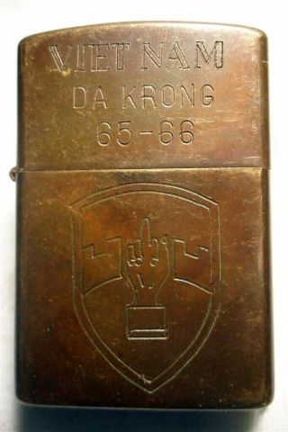 Vietnam War Zippo Lighter Da Krong 65 - 66 Vintage