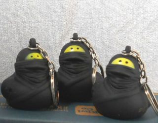 20 American Heart Association Black Ninja Duck Rubber Ducky Duckie Key Chains
