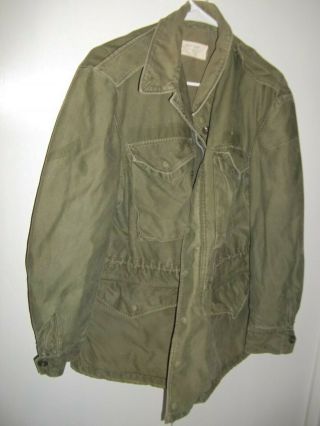 Vintage 1951 Us Army Military Field Coat Jacket Size Small
