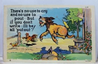 Comic Cartoon No Use To Cry Postcard Old Vintage Card View Standard Souvenir Pc