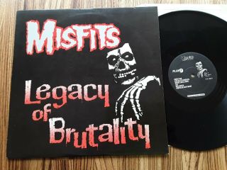Misfits ‎– Legacy Of Brutality - Orig Us 1985 1st Press Plan 9 ‎– Pl9 - 06 Lp Nm