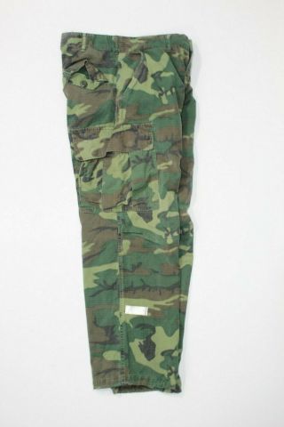 U.  S.  Vietnam War Erdl Camo Poplin Type Tropical Pants Date 1968 Size Small Short