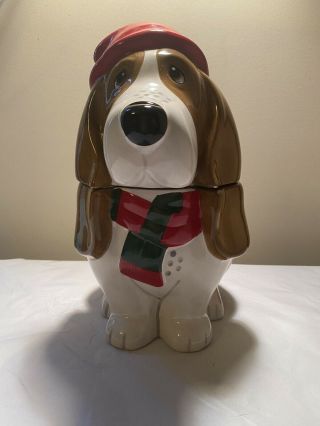 Pioneer Woman Christmas Dog Cookie Jar -