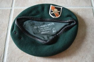 Vietnam Us Army 5th Special Forces Group Airborne Rifle Green Wool Beret 7 1/4