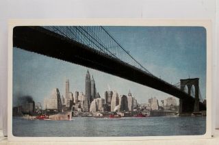 York Ny Nyc Manhattan United Air Lines Postcard Old Vintage Card View Post