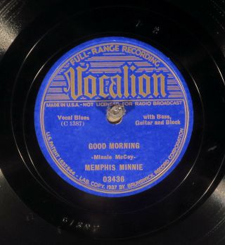 78 Rpm - - Memphis Minnie,  Vocalion 03436,  E - Blues
