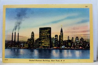 York Ny Nyc United Nations Building Postcard Old Vintage Card View Standard