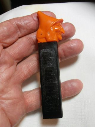 Orange Head " Witch " Pez Candy Dispenser - No Feet - Black Body - Made In Austria