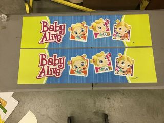 Baby Alive Toys R Us Store Display Signs 48x12 (2 Pack) Double Sided