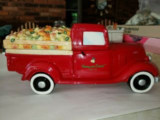 Vintage Harry And David Red Delivery Truck Cookie Jar