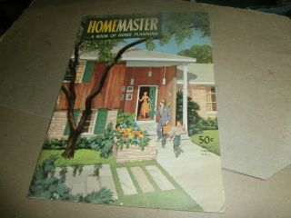 1955 Vintage Homemaster Mid - Century House Planning Book Floor Plans
